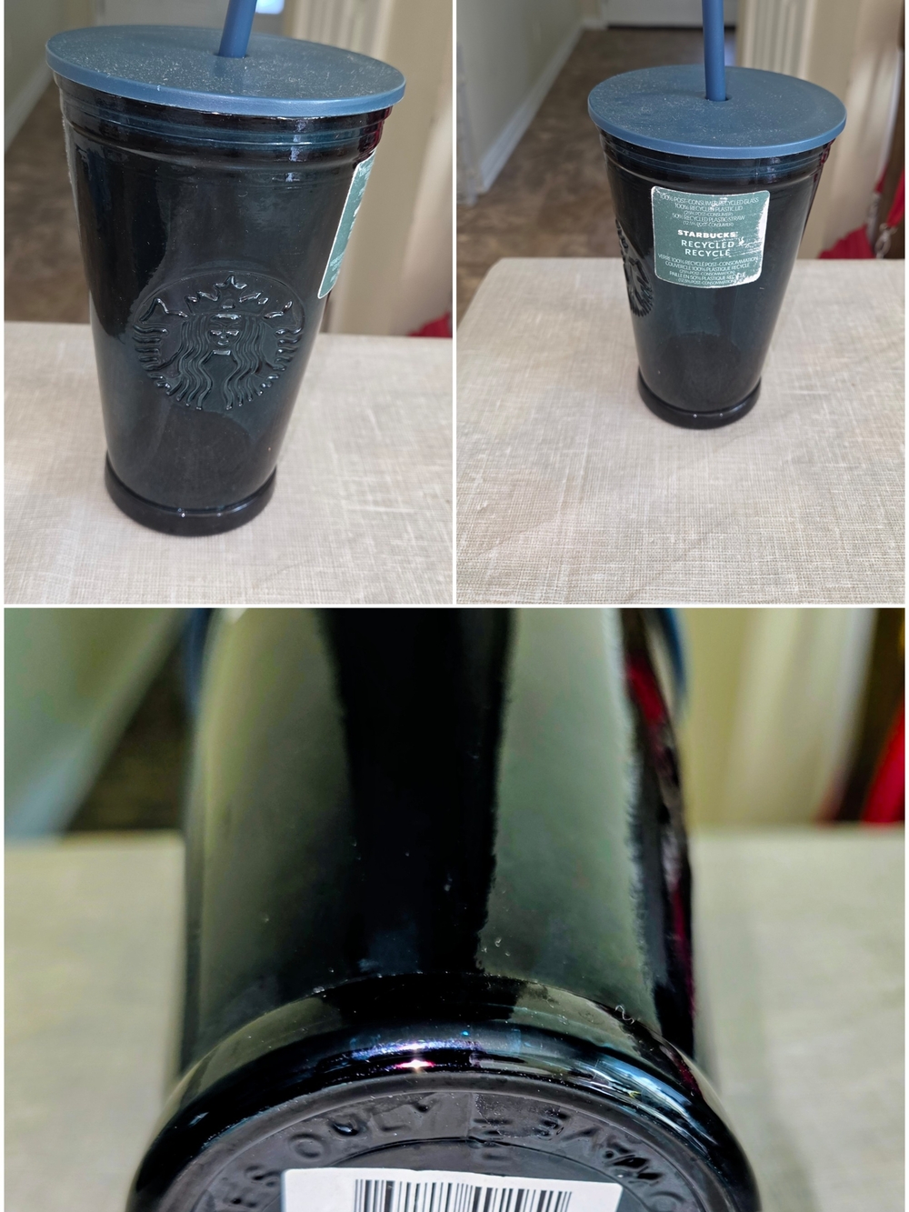 Starbucks Recycled Plastic Tumbler with Straw - Black